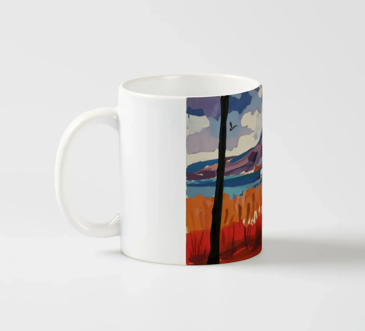Paesaggio occidentale infuocato tazza in ceramica da Silk Palette