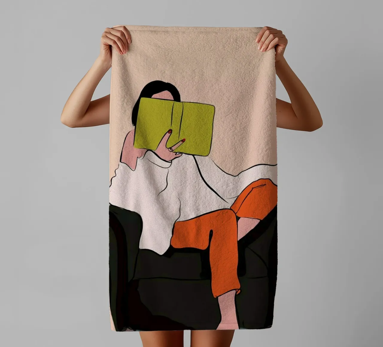 Lovely Book towel by XOXO Arte