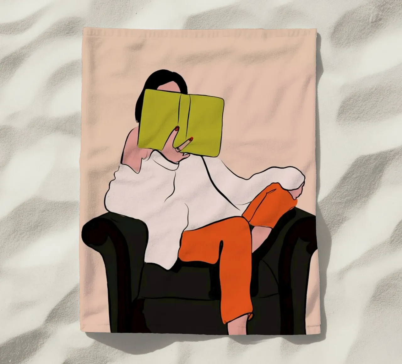 Lovely Book beach towel by XOXO Arte
