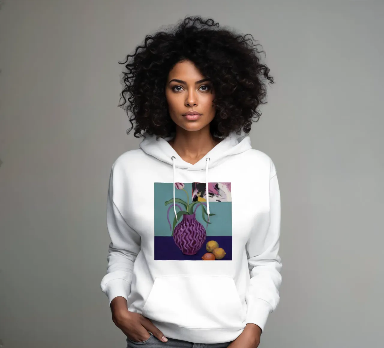 Amethyst Wave Lemons hoodie by Opal Strokes