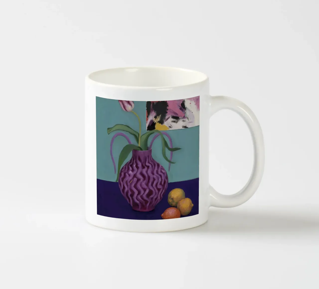 Limoni a onda ametista tazza in ceramica da Opal Strokes