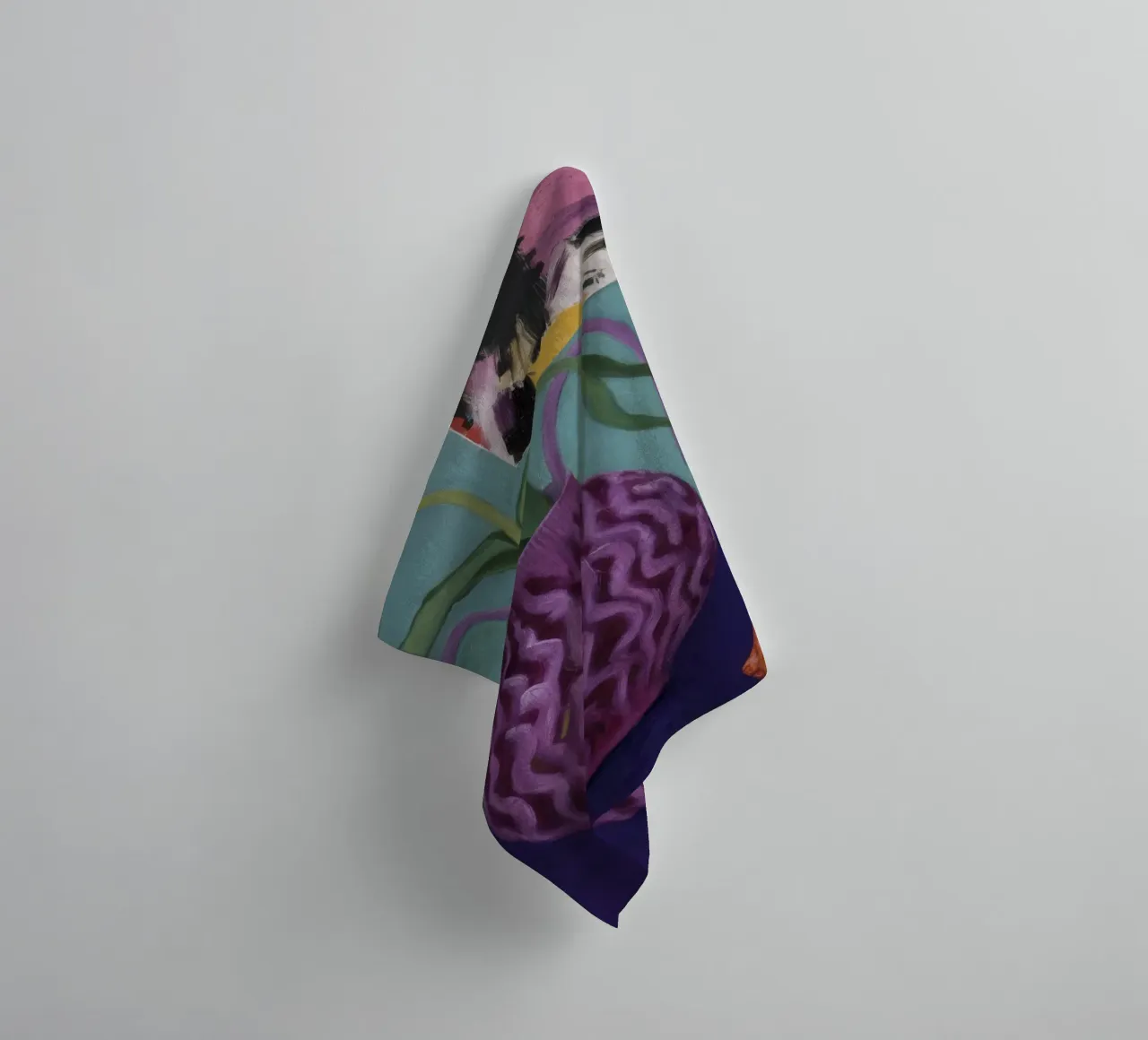 Amethyst Wave Lemons towel by Opal Strokes