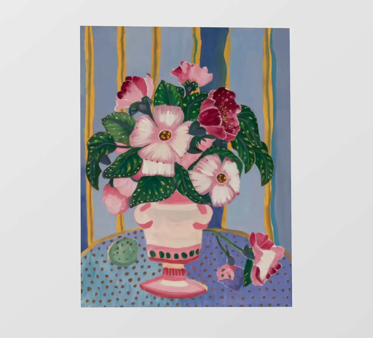 Petal Urn Stripes photo wallpaper by Vivid Reverie