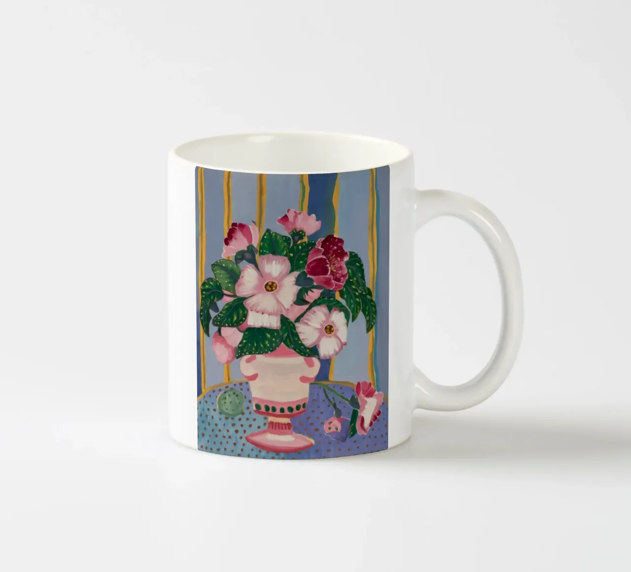 Urna a strisce di petali tazza in ceramica da Vivid Reverie