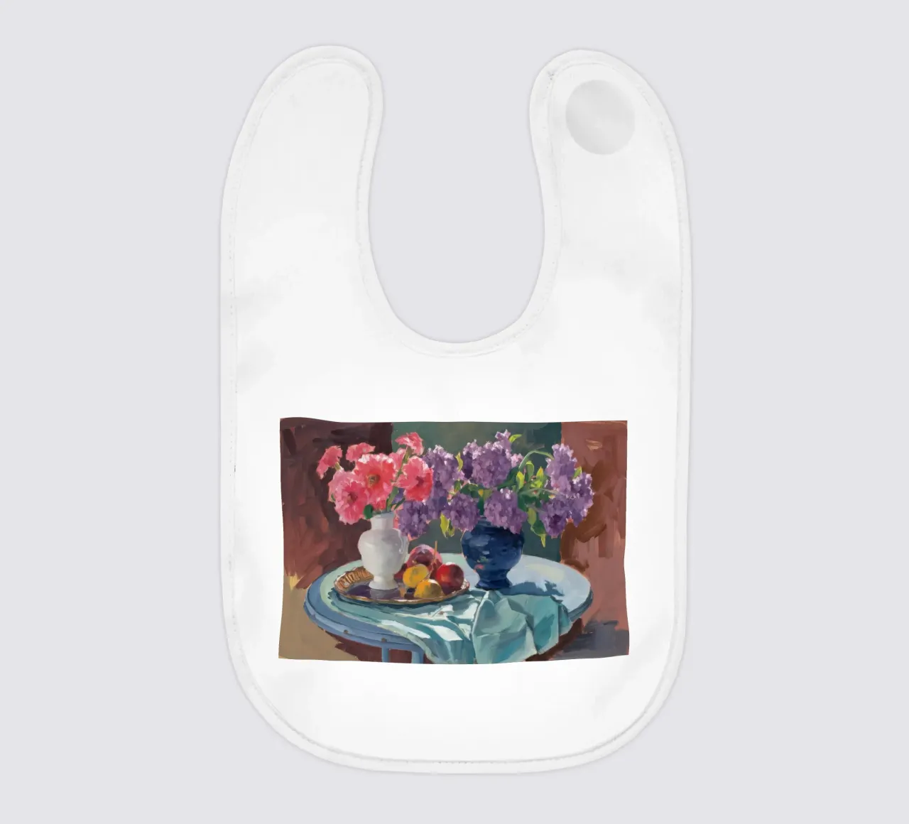 Crimson Floral Radiance baby bib by Radiance Landscape