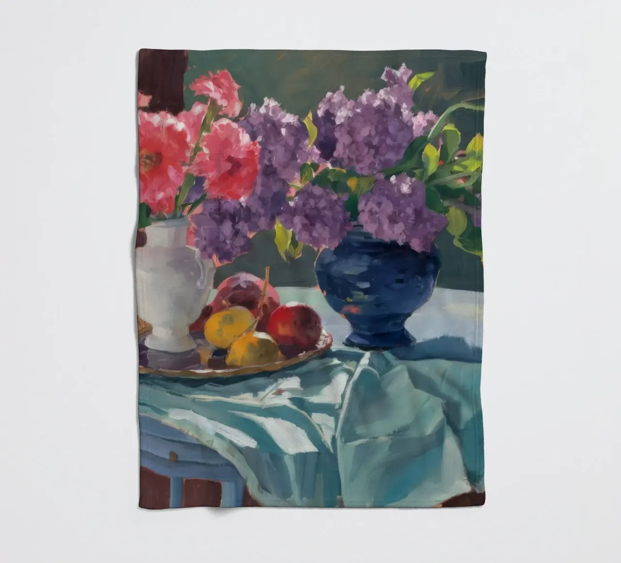 Crimson Floral Radiance fleece blanket by Radiance Landscape