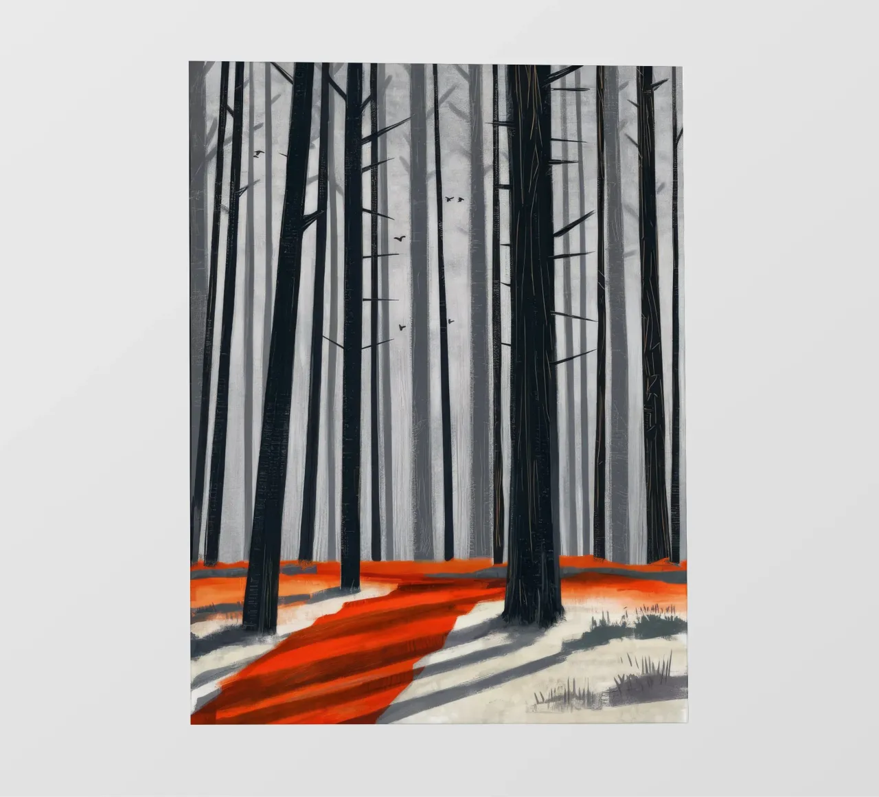 Foresta invernale monocromatica telo in pvc da Silk Palette