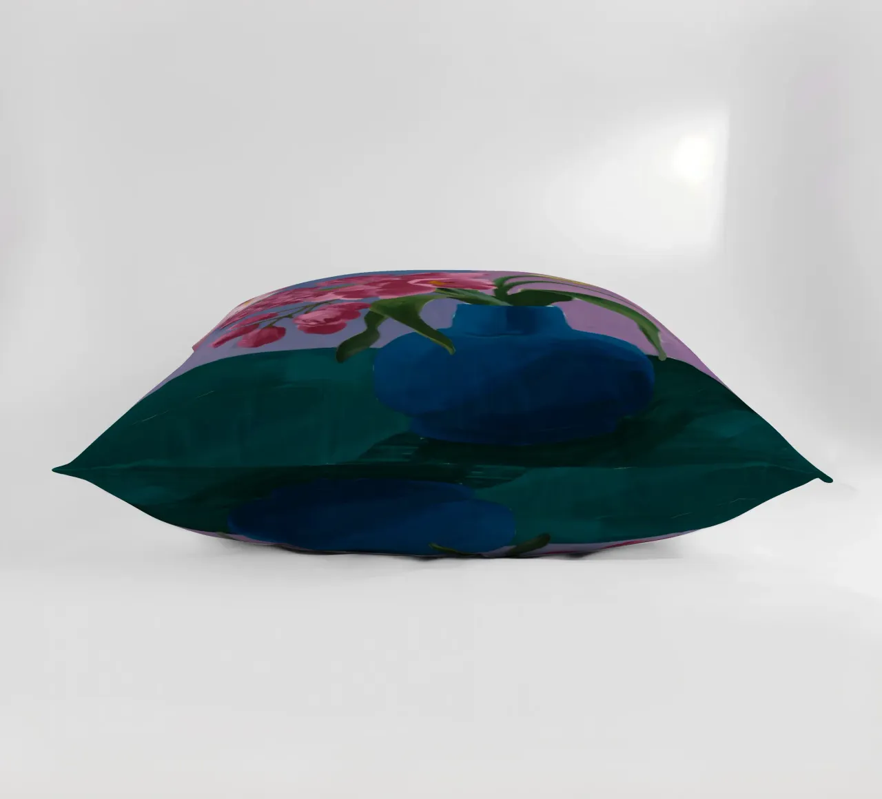 Profondità di peonia indaco cuscino da Opal Strokes