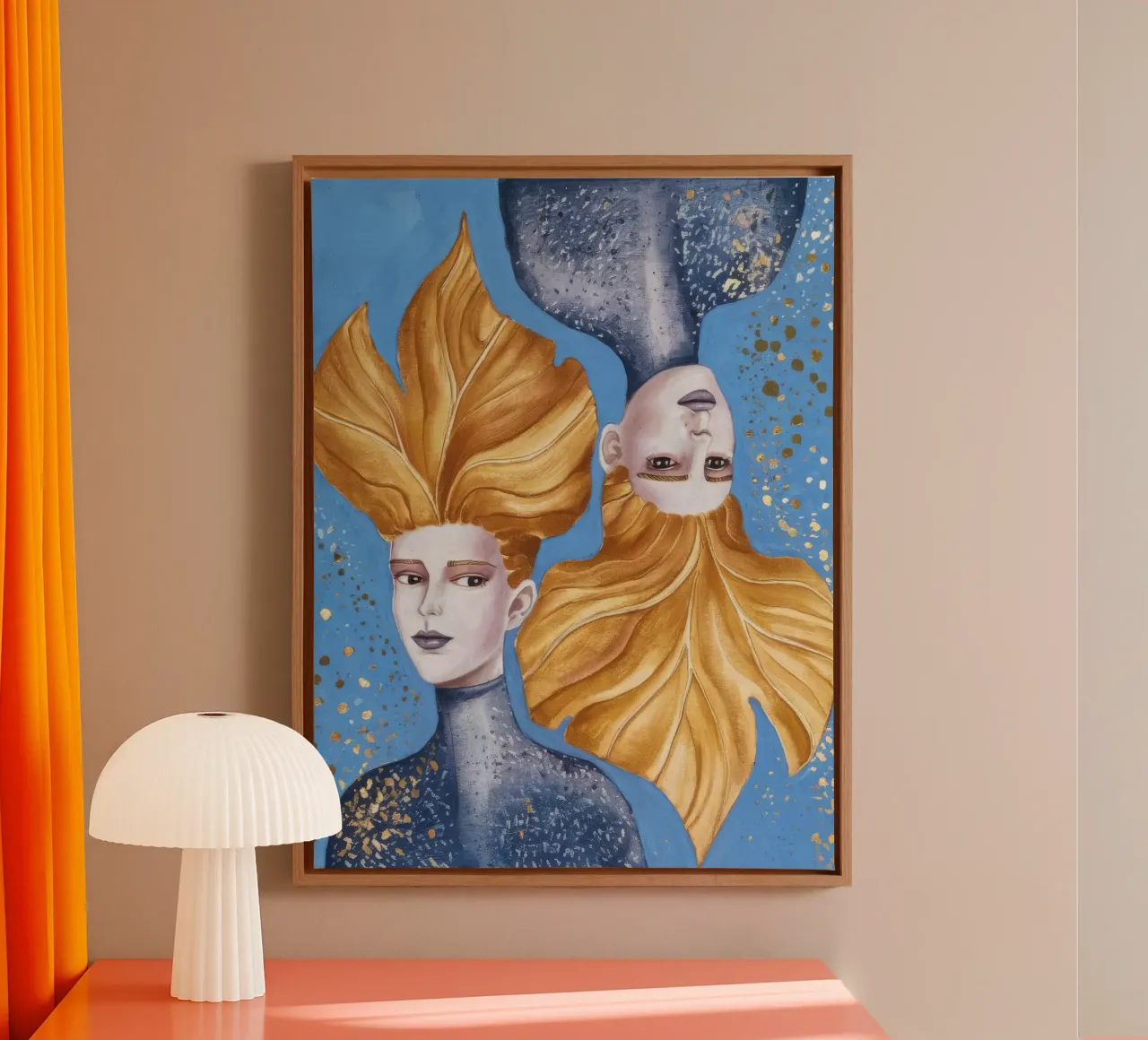 Fusione della criniera d'oro tela con Cornice a cassetta da Vivid Reverie