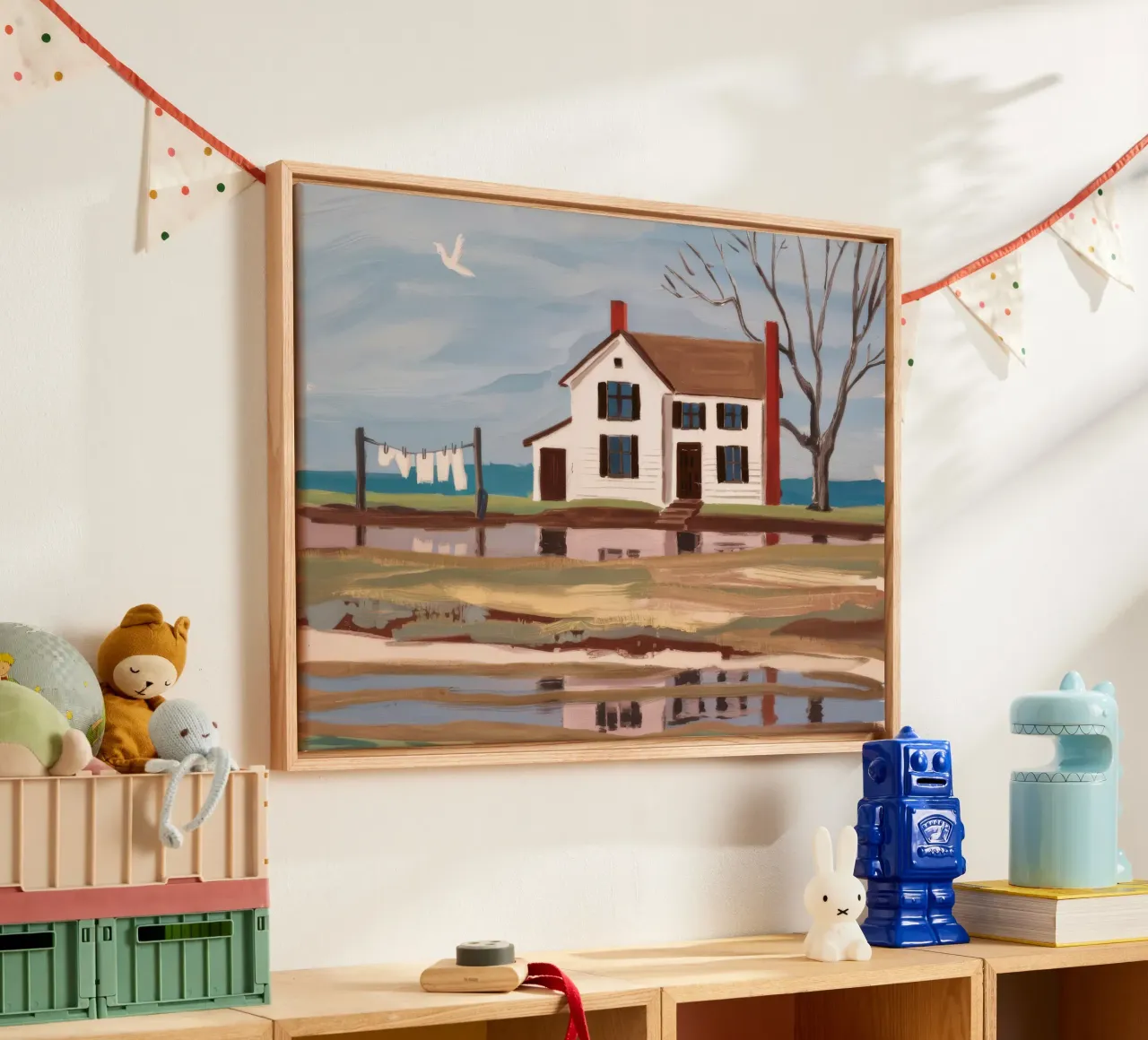 Laundry Day Farmhouse canvas by Silk Palette