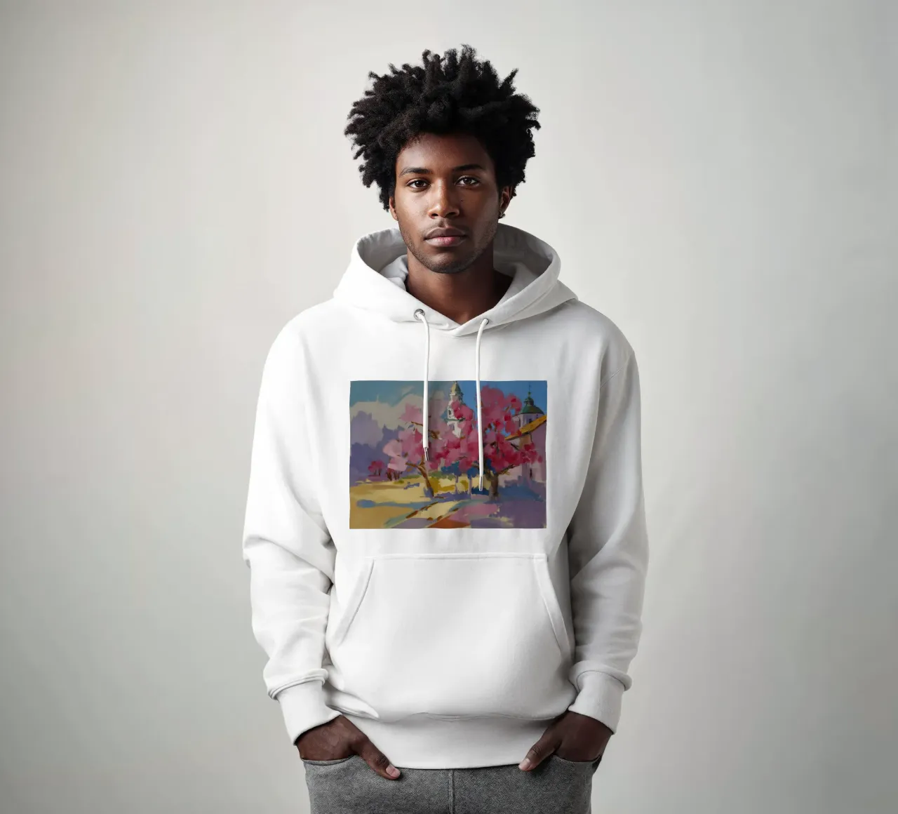 Sakura Pathway Dream hoodie by Radiance Landscape