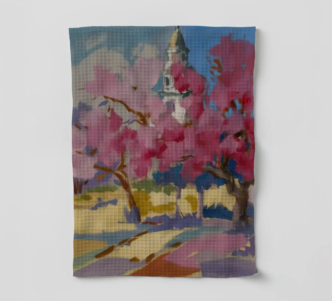 Sakura Pathway Dream tea towel by Radiance Landscape