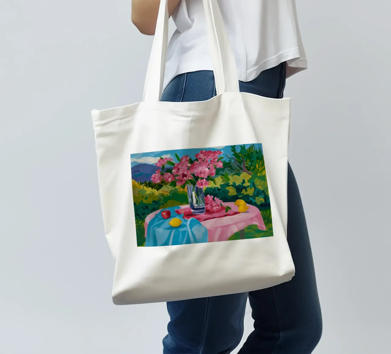 Peony Alfresco Joy borsa in juta da Radiance Landscape