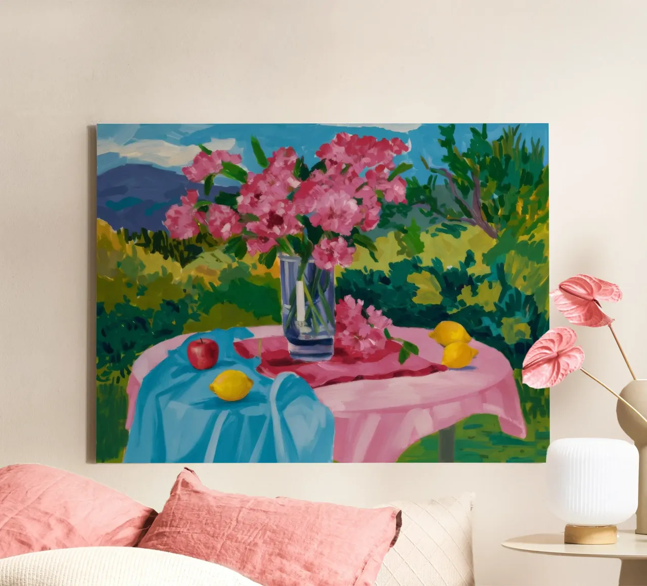 Pioen alfresco vreugde canvas van Radiance Landscape