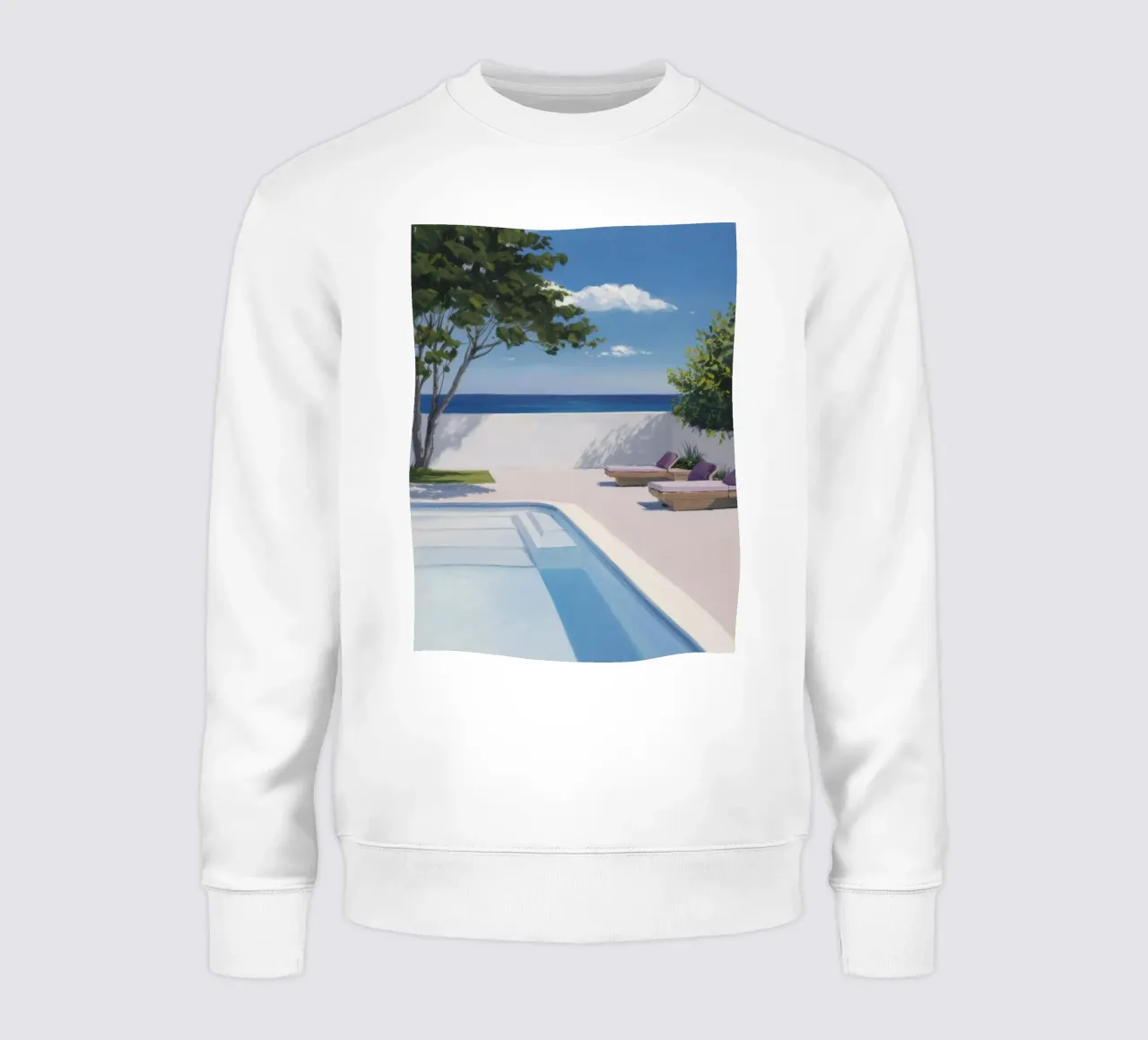 Azure-Pool-Horizont Sweatshirt von Infinite Chroma