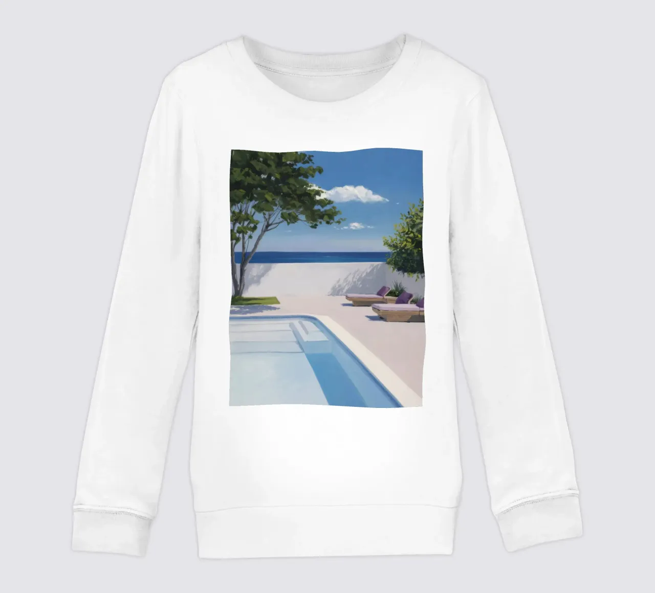 Azure-Pool-Horizont Kinder Sweatshirt von Infinite Chroma