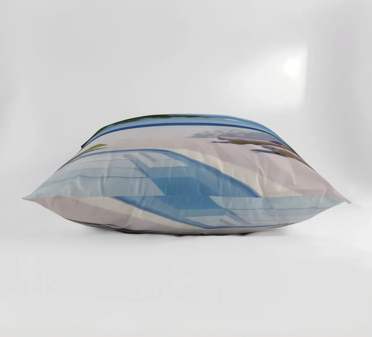 Azure Pool Horizon decorative cushion by Infinite Chroma