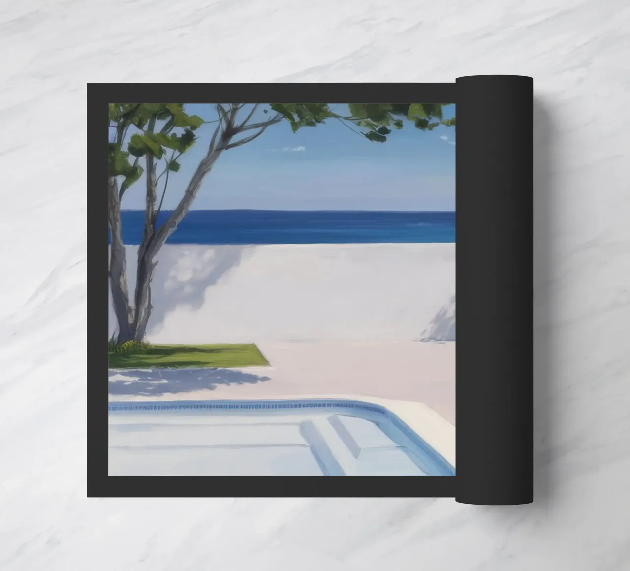 Azure-Pool-Horizont Fußmatte von Infinite Chroma
