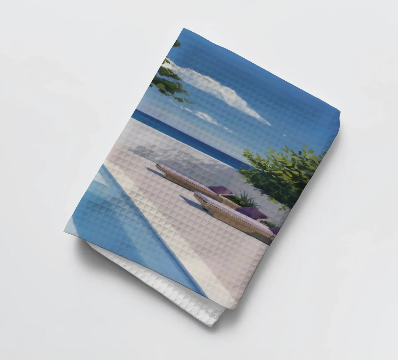 Azure-Pool-Horizont Geschirrtuch von Infinite Chroma