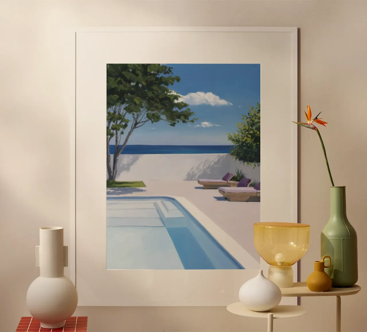 Piscine d'azur Horizon poster de Infinite Chroma