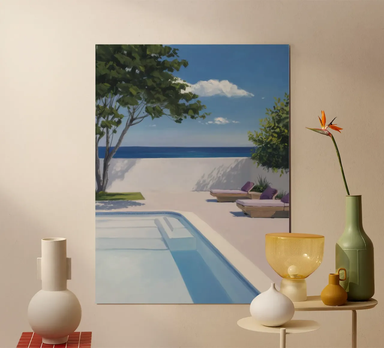 Piscine d'azur Horizon poster de Infinite Chroma