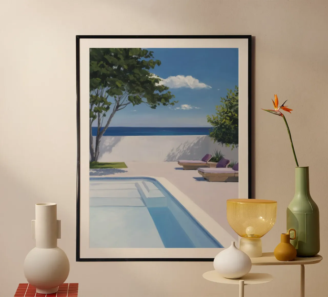 Piscine d'azur Horizon poster de Infinite Chroma