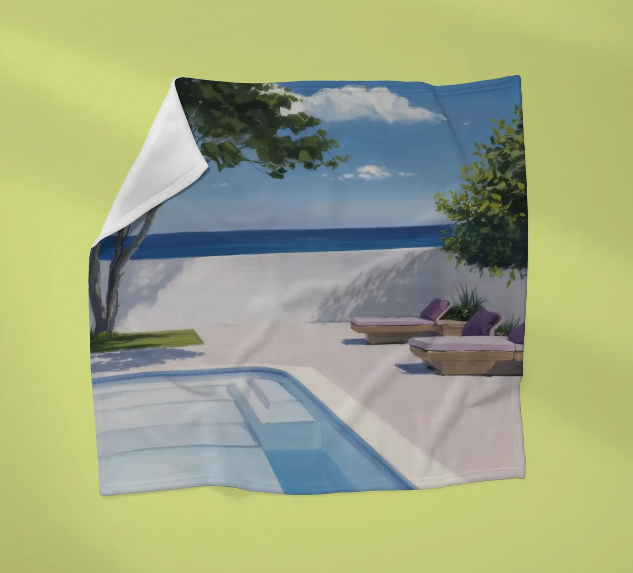 Azure-Pool-Horizont Fleecedecke von Infinite Chroma