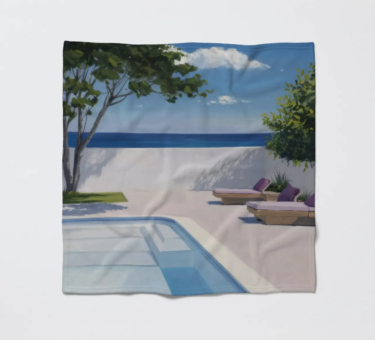 Azure-Pool-Horizont Fleecedecke von Infinite Chroma