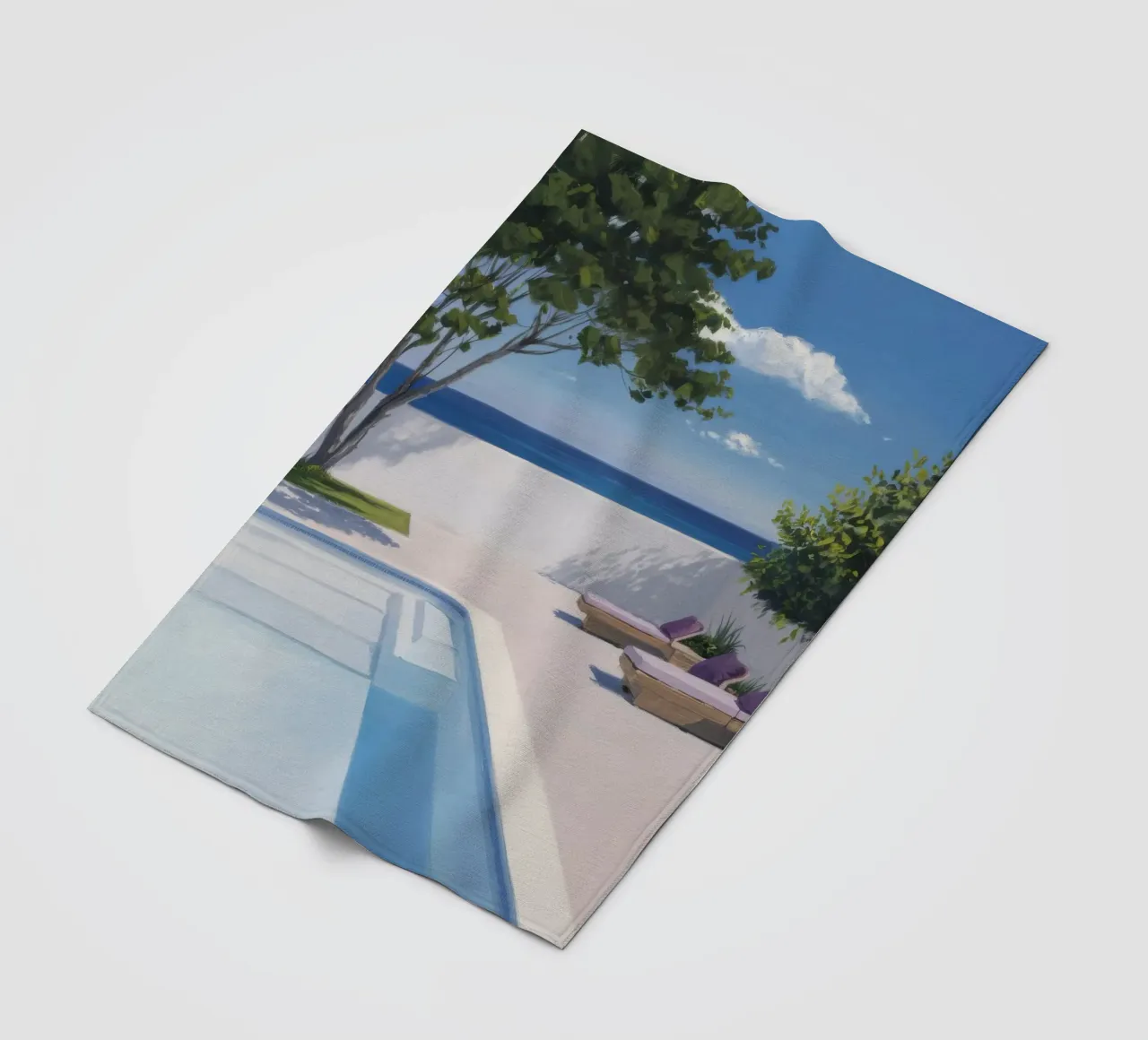 Azure-Pool-Horizont Fleecedecke von Infinite Chroma