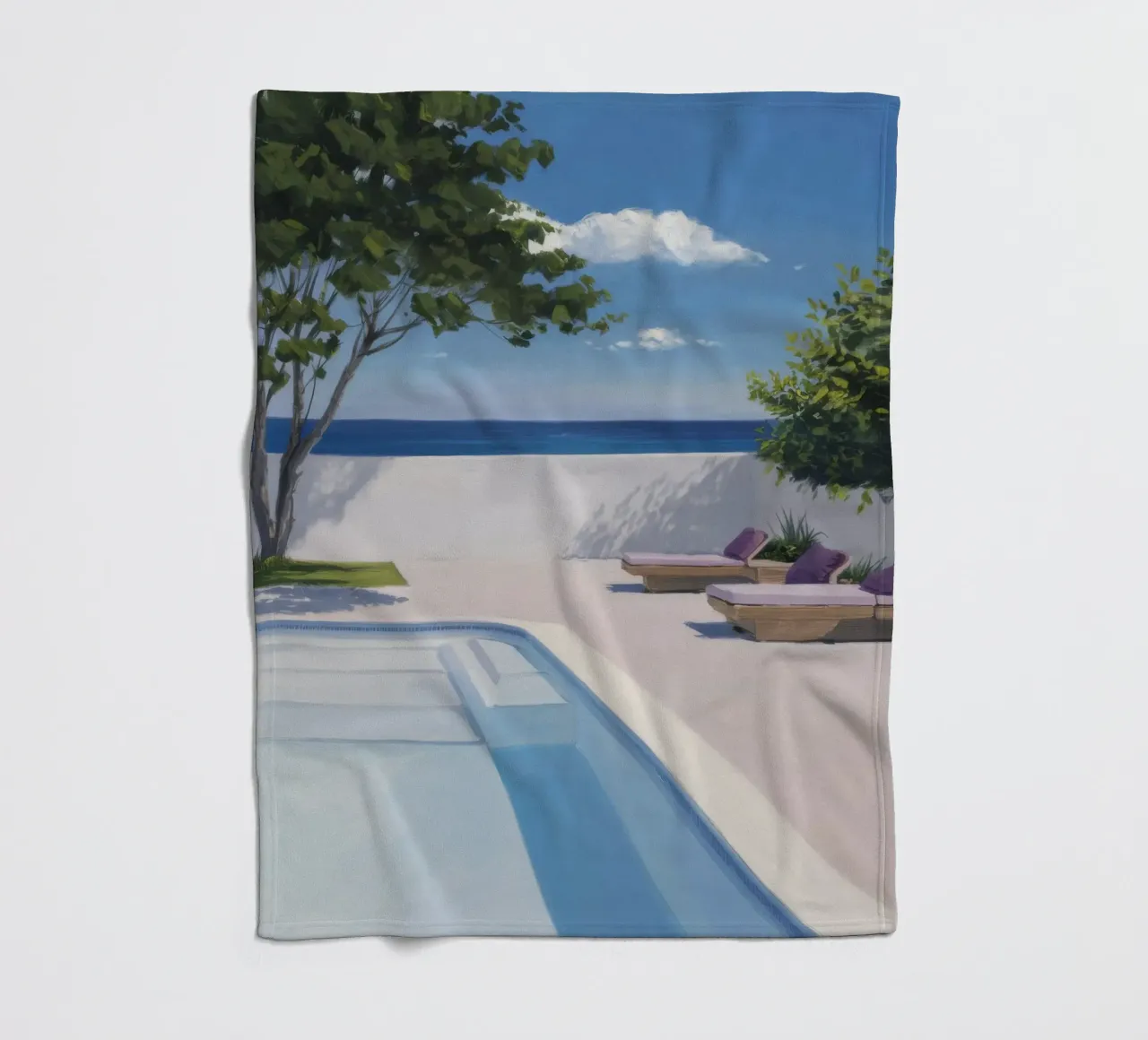 Azure-Pool-Horizont Fleecedecke von Infinite Chroma