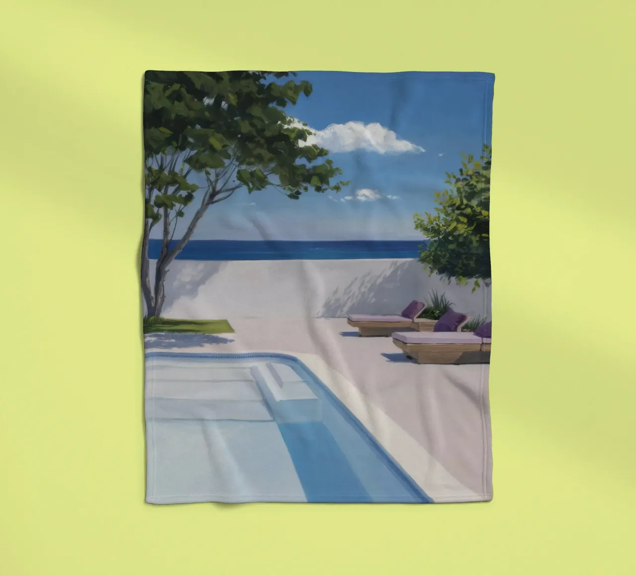 Azure-Pool-Horizont Fleecedecke von Infinite Chroma