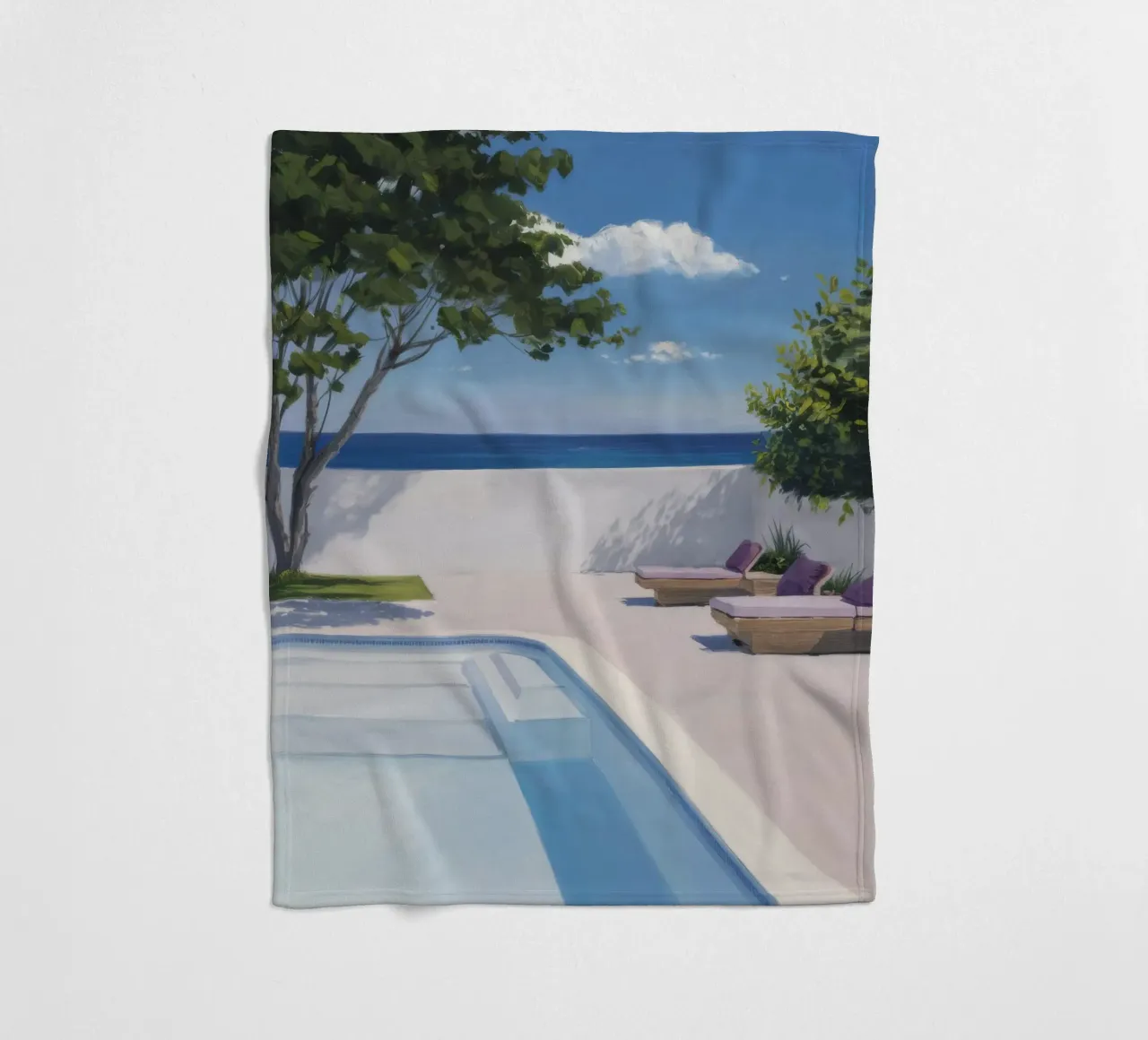 Azure-Pool-Horizont Fleecedecke von Infinite Chroma