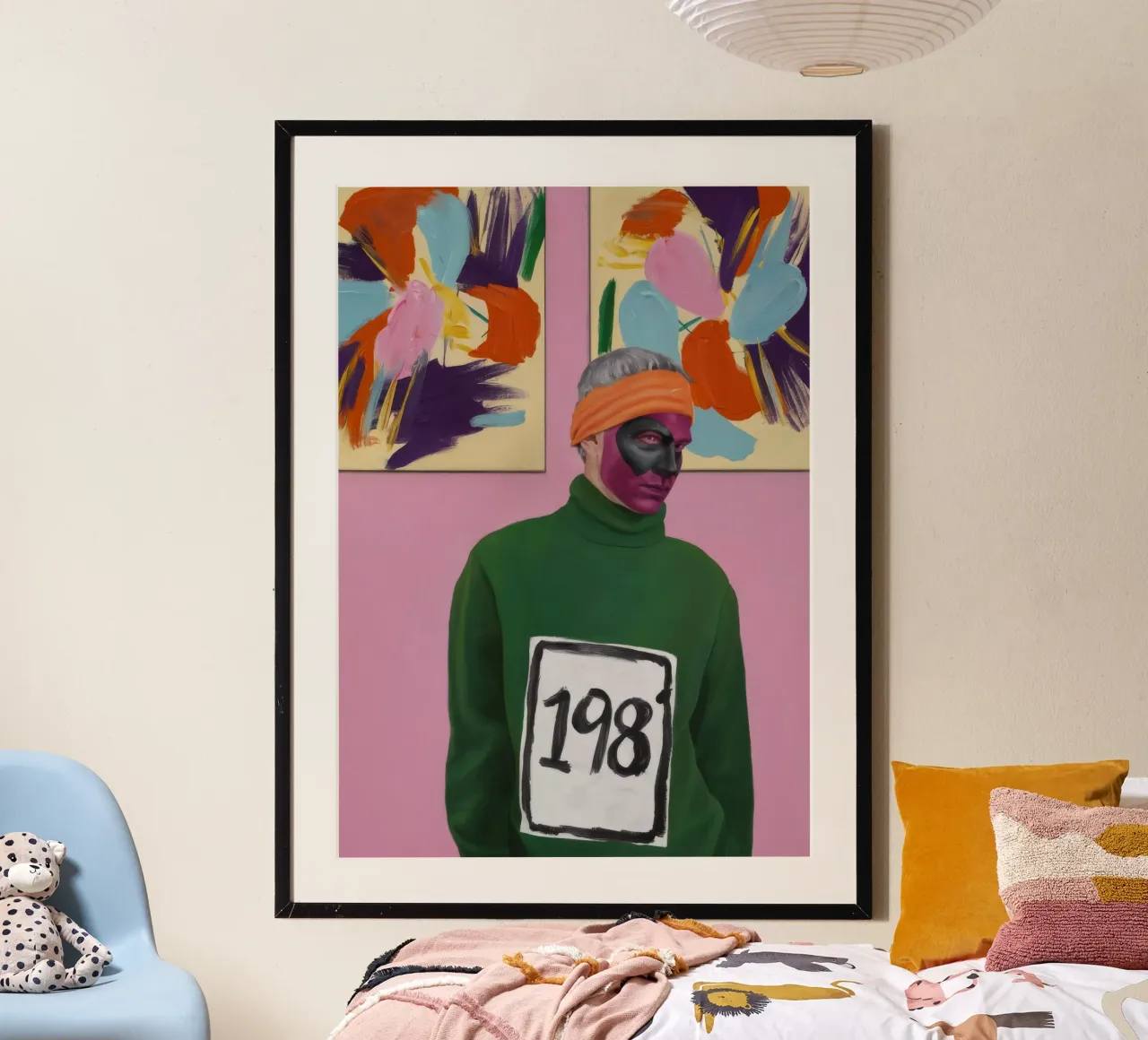 Numeri dell'aura di smeraldo poster con telaio in alluminio da Opal Strokes