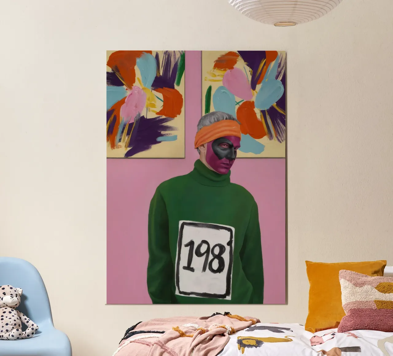 Numeri dell'aura di smeraldo poster con telaio in alluminio da Opal Strokes