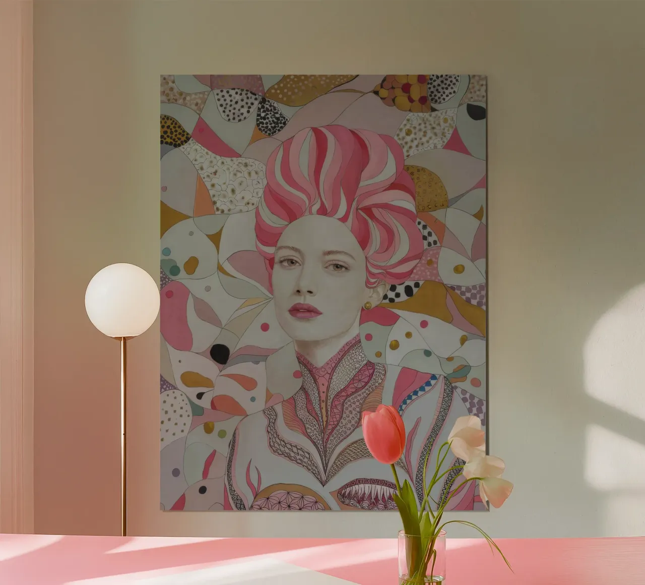 Profilo dell'aura dei petali poster con telaio in plastica da Vivid Reverie