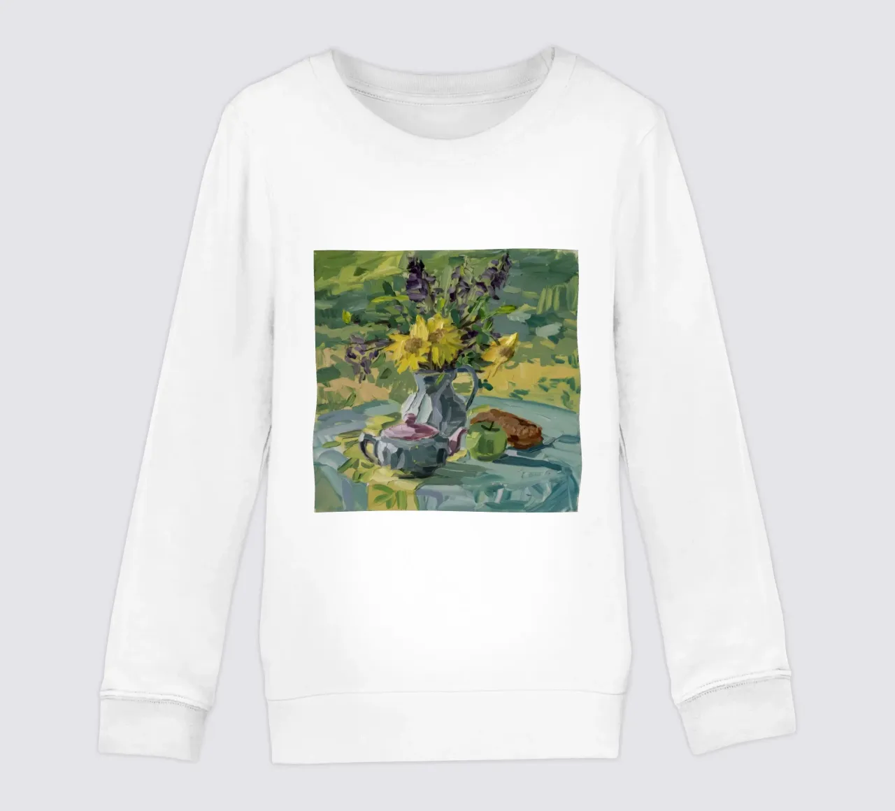 Sunflower Tea Harmony kids sweatshirt by Radiance Landscape