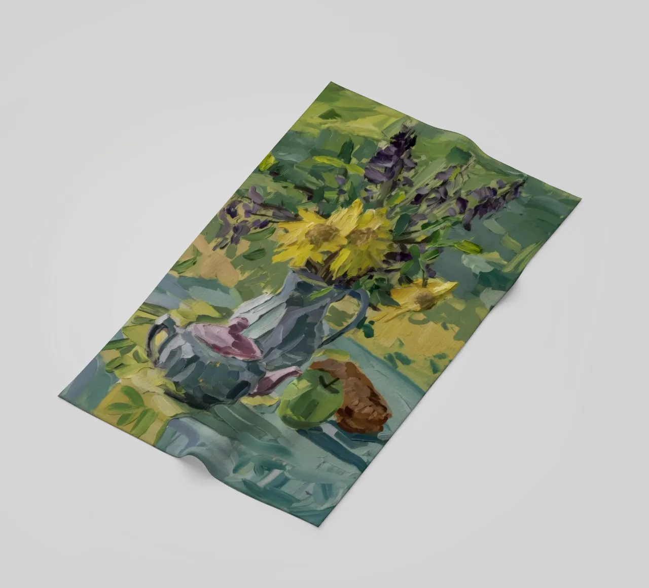 Sunflower Tea Harmony beach towel by Radiance Landscape