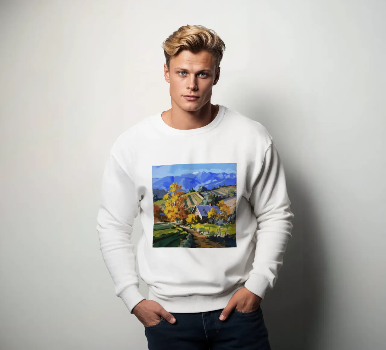 Patchwork d'autunno in collina felpa da Celestial Harmony