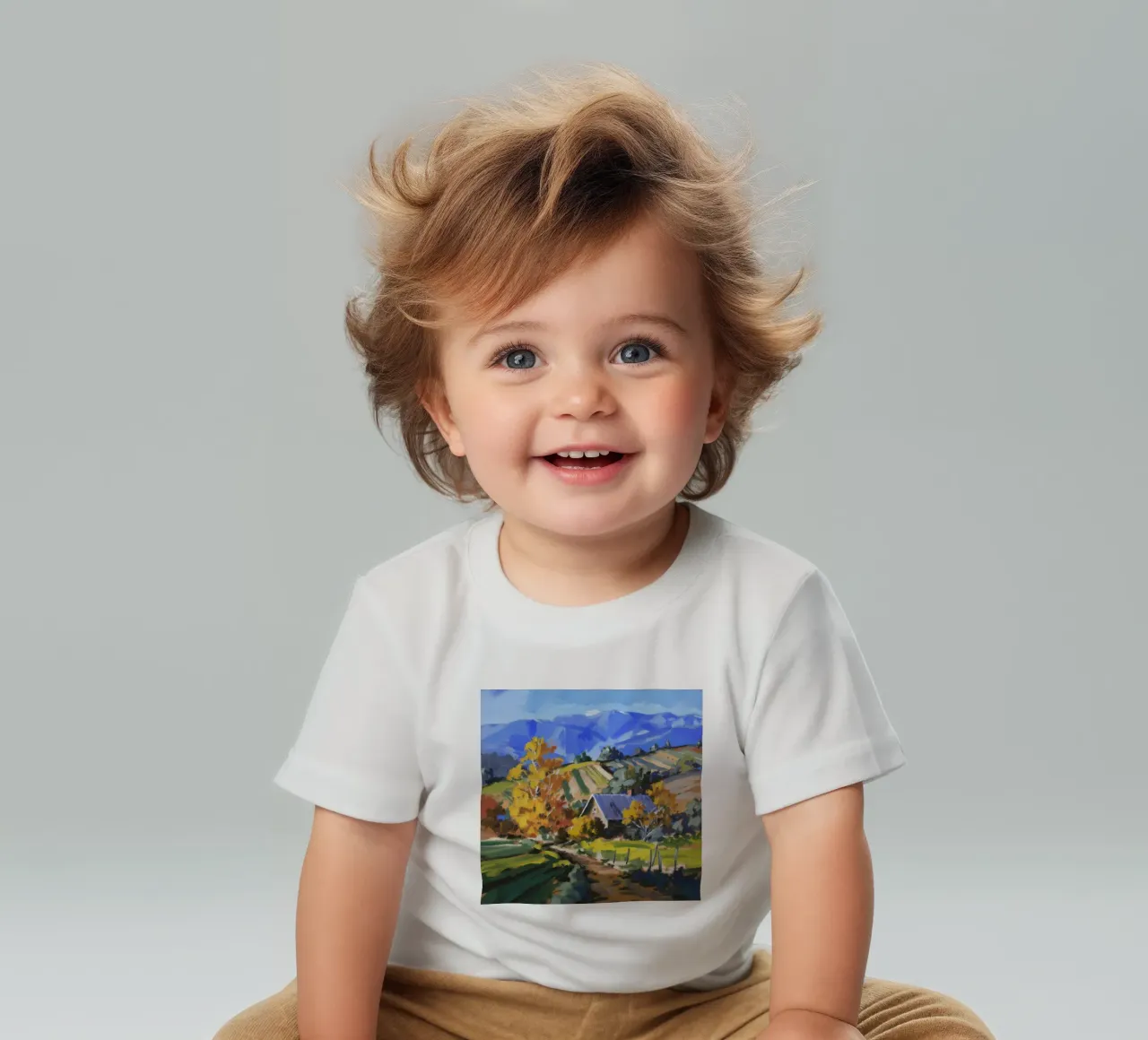 Patchwork d'autunno in collina maglietta neonato da Celestial Harmony