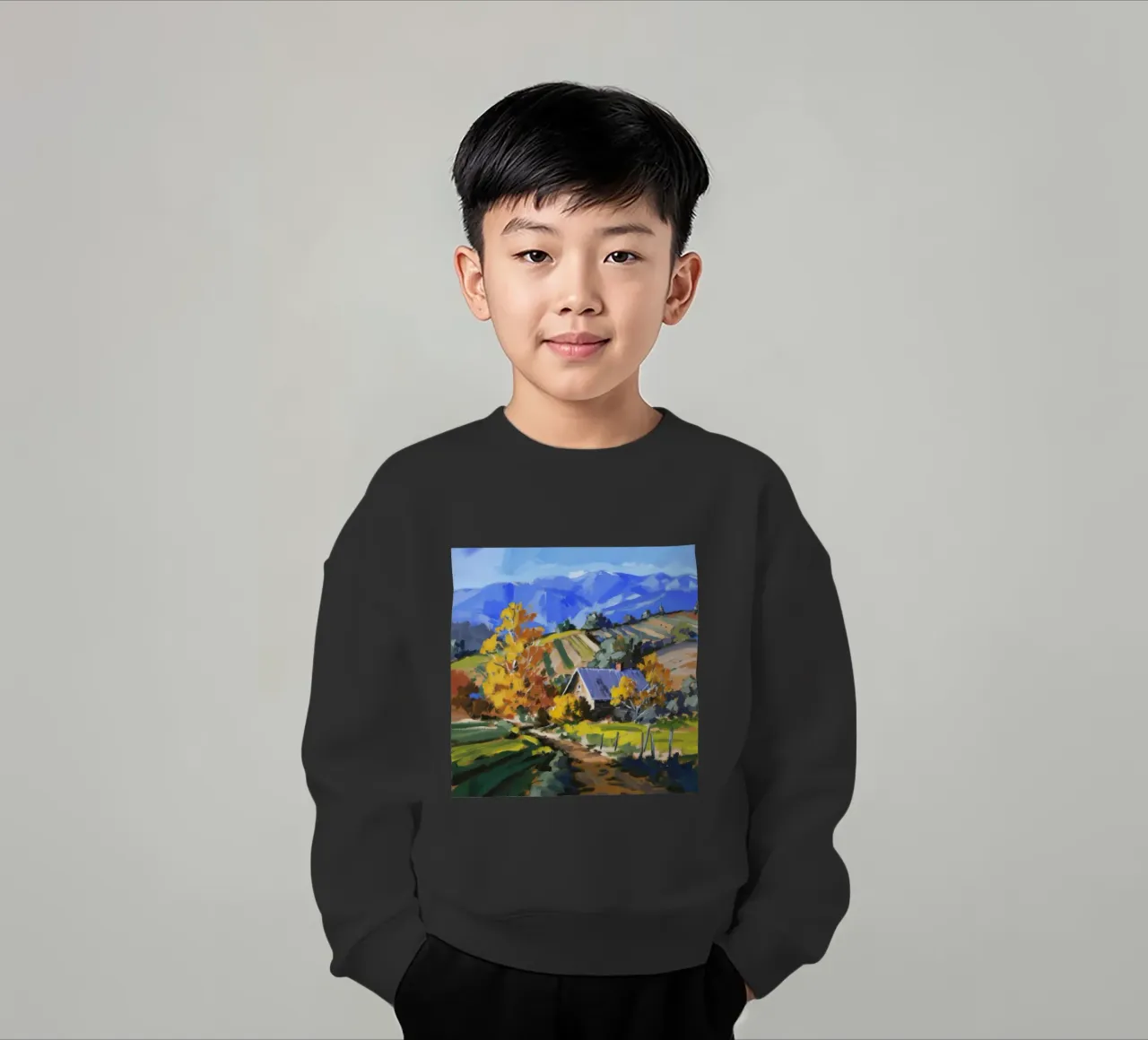 Patchwork d'autunno in collina felpa bambino da Celestial Harmony