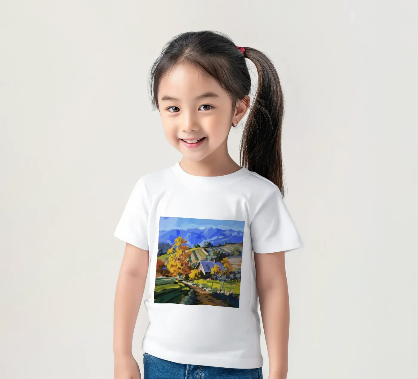 Herfst patchwork voor hellingen kinder t-shirt van Celestial Harmony