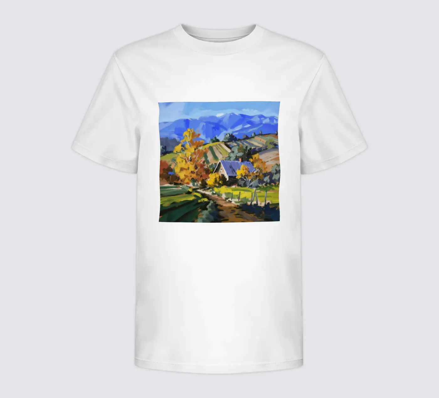 Herfst patchwork voor hellingen kinder t-shirt van Celestial Harmony