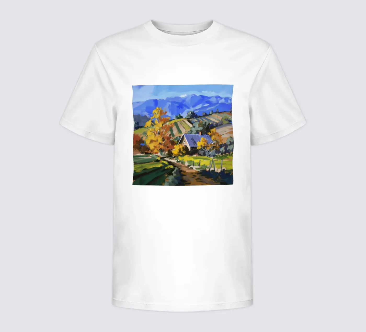 Herfst patchwork voor hellingen kinder t-shirt van Celestial Harmony