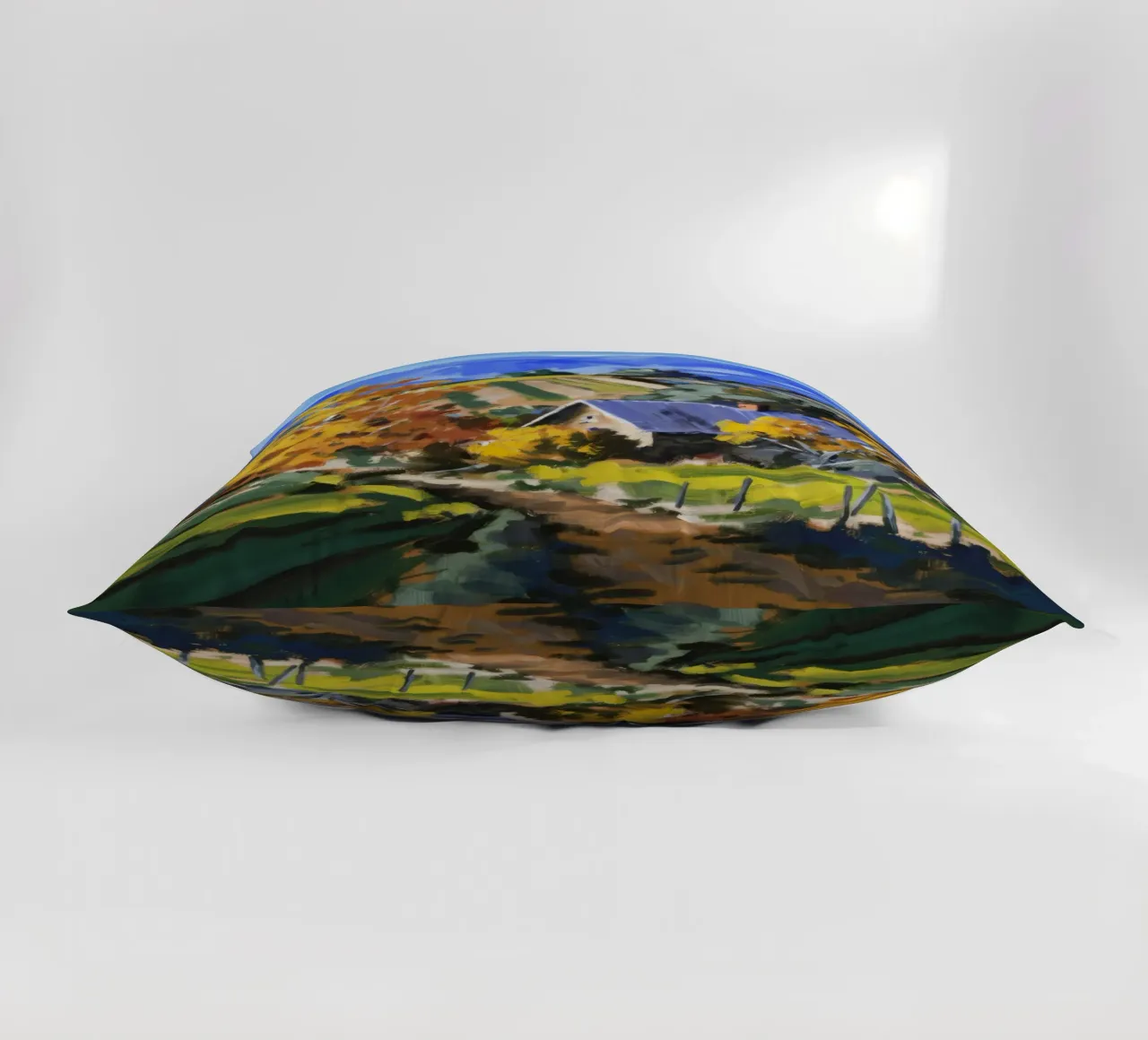 Patchwork d'autunno in collina cuscino da Celestial Harmony