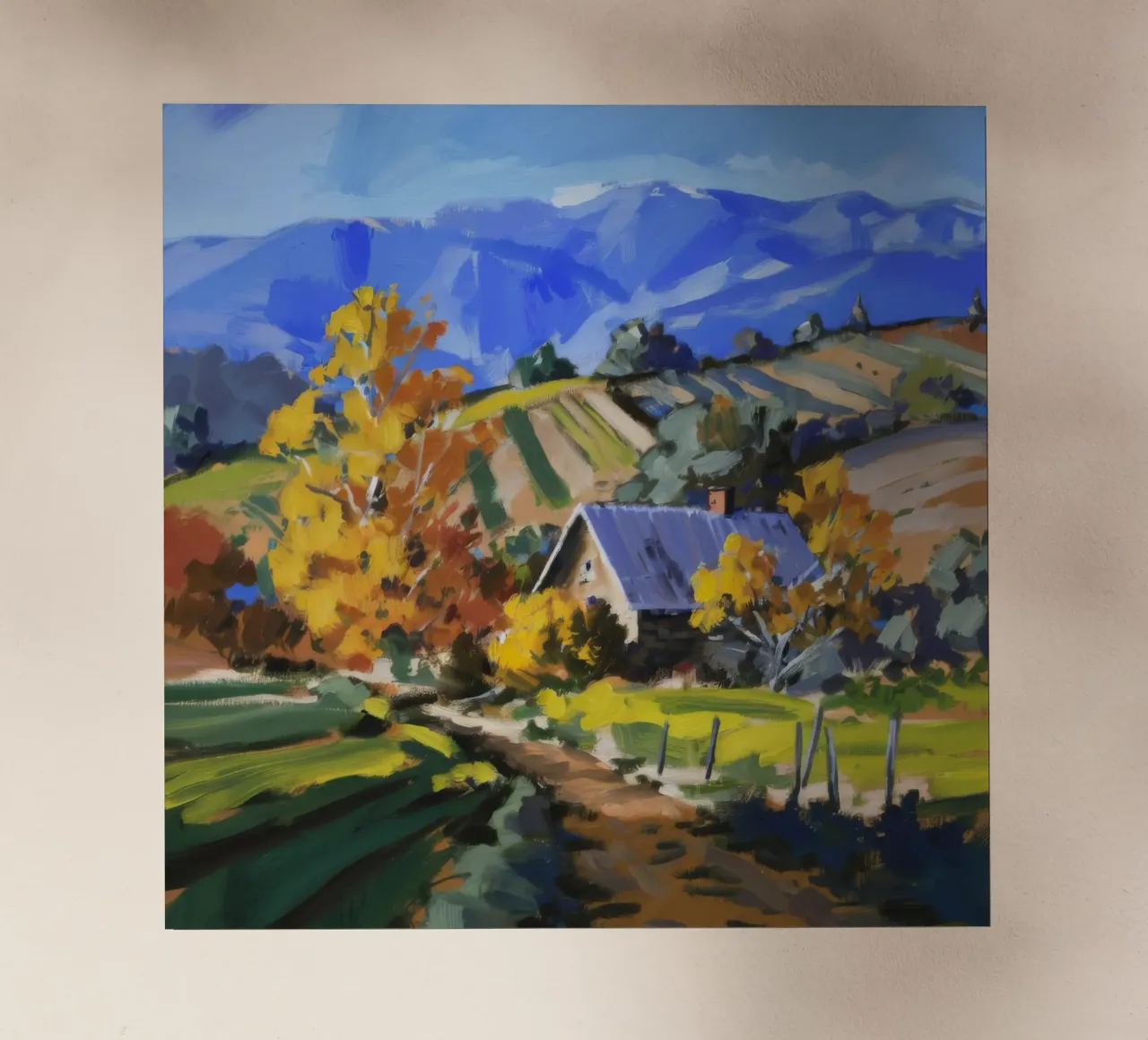 Patchwork d'autunno in collina pellicola backlit da Celestial Harmony