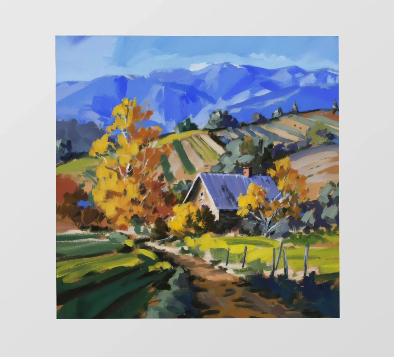 Patchwork d'autunno in collina telo in pvc da Celestial Harmony