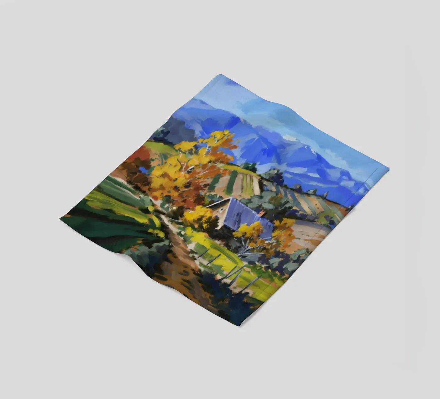 Hillside Autumn Patchwork Fleecedecke von Celestial Harmony