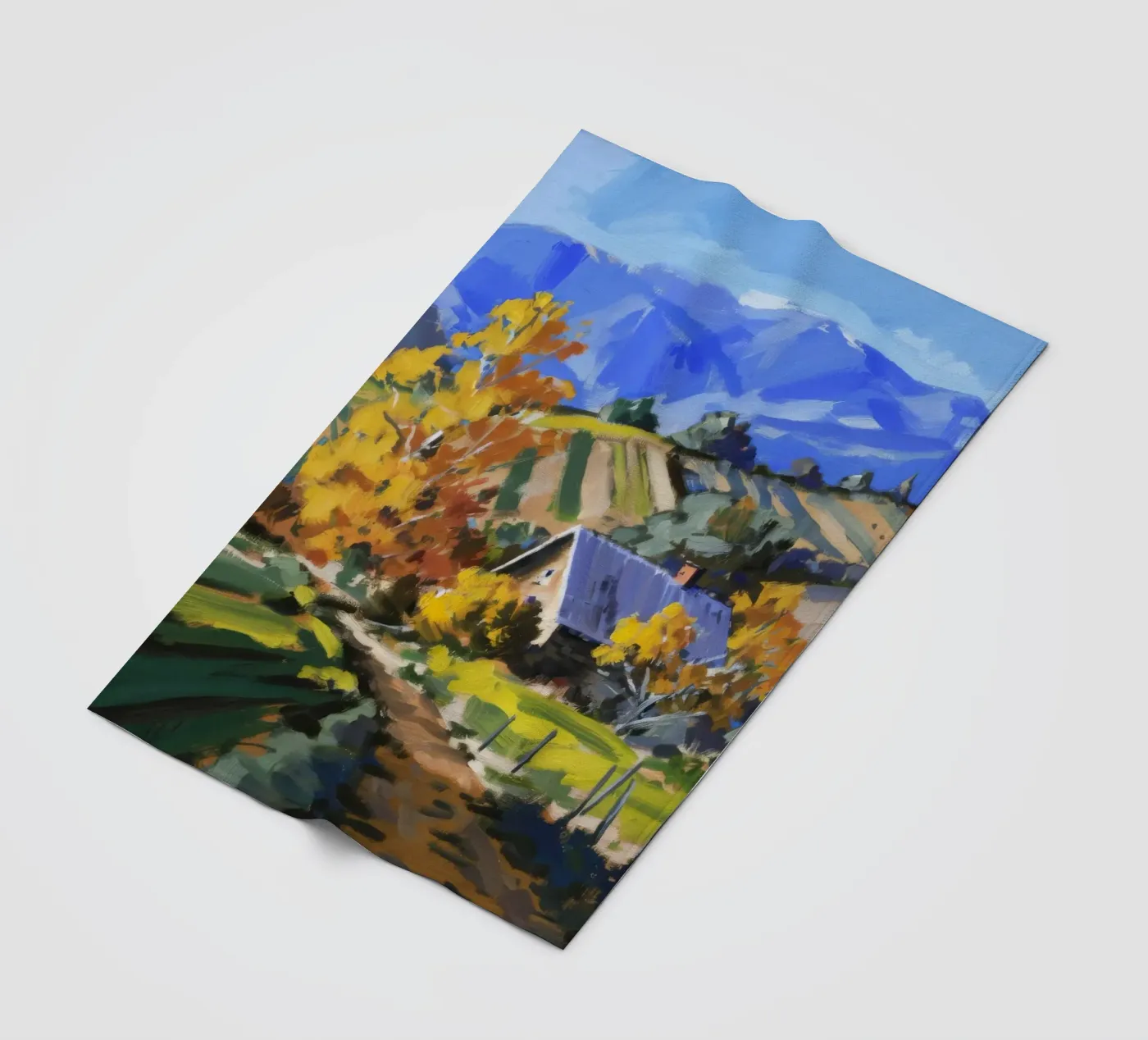 Hillside Autumn Patchwork Fleecedecke von Celestial Harmony