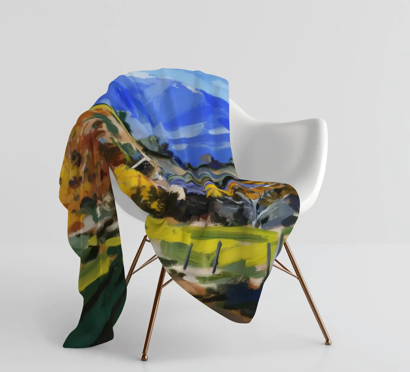 Hillside Autumn Patchwork Fleecedecke von Celestial Harmony