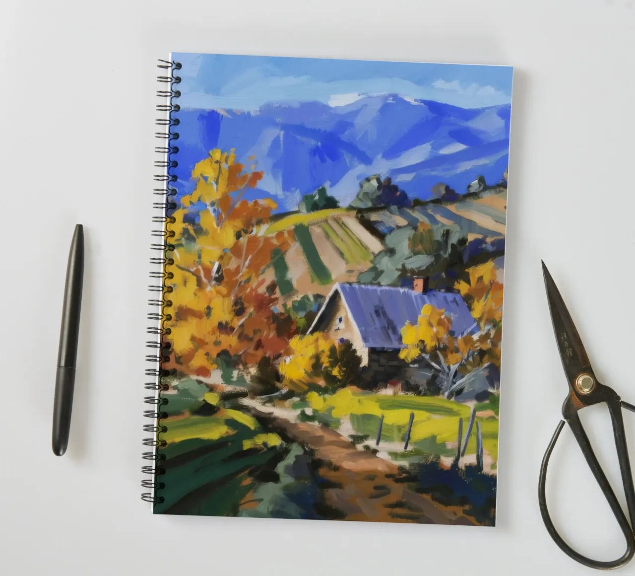 Patchwork d'autunno in collina diario ad anelli da Celestial Harmony